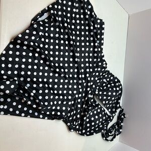 Black and White Polk Dot Swimdress